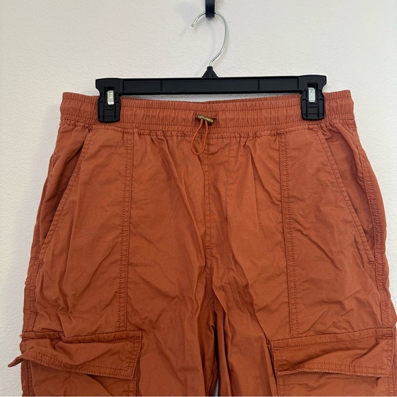 Arizona Womens Low Rise Straight Cargo Pants in Rust Orange - Picture 5 of 7